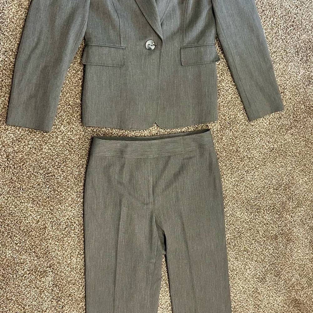 Tahari Charcoal Women's Pantsuit